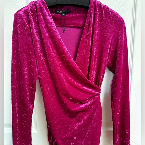 MAJE velvet mini dress size 38 perfect like new condition - Picture 5 of 10